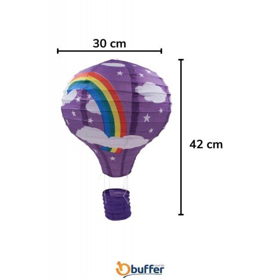 Dekoratif Renkli Kağıt Dilek Feneri Balonu Renkli Uçan Balon
