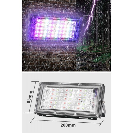 Kumandalı Led Işık Dış Cephe Aydınlatması Çok Renkli RGB Led Panel Işık PartiLed Aydınlatma