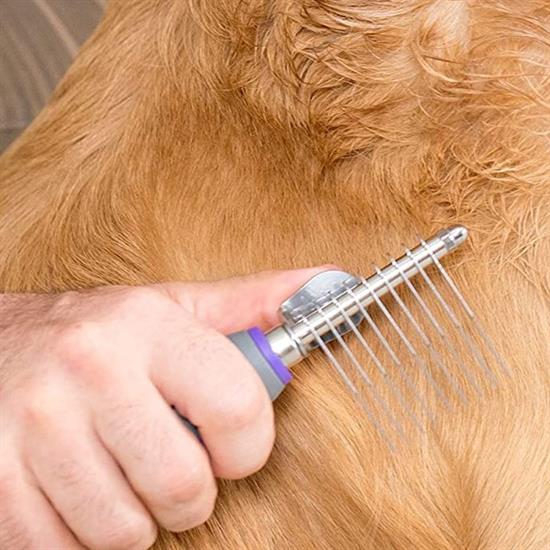 Düğüm Açıcı Pet Fırçası Emniyetli Uzun ve Çelik Dişli Kedi Köpek Tüy Kıtık Açma Tarağı