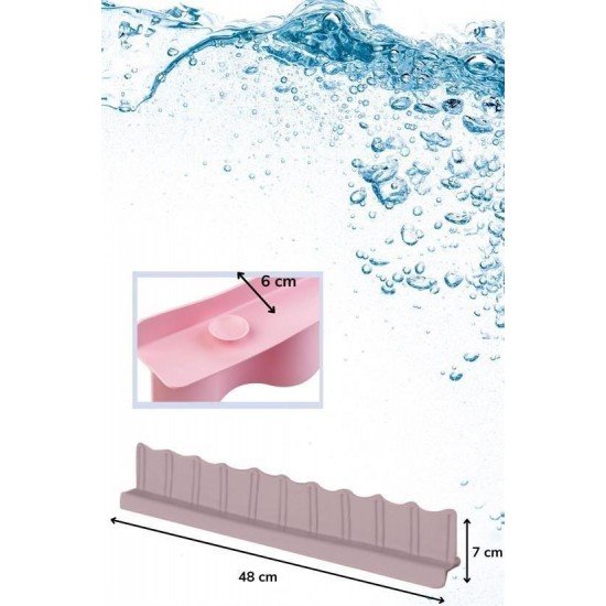 Vantuzlu Kauçuk Sıvı Su Sızdırmaz İzalasyon Mutfak Banyo Duş Bariyeri Lavabo Kenar Tutucu Set