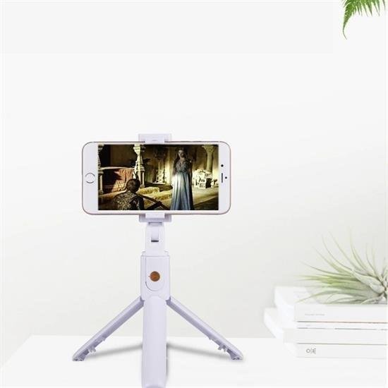 Sabitlenebilir Cep Telefon Tutucu  Ayarlanabilir Taşınabilir 3 Ayaklı Tripod Selfie Çubuğu