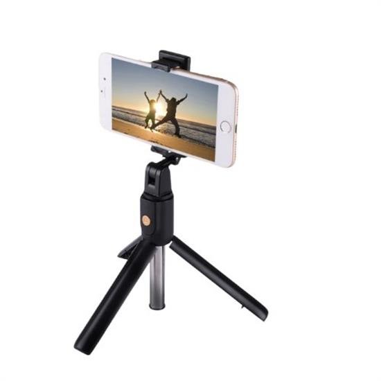 Sabitlenebilir Cep Telefon Tutucu  Ayarlanabilir Taşınabilir 3 Ayaklı Tripod Selfie Çubuğu