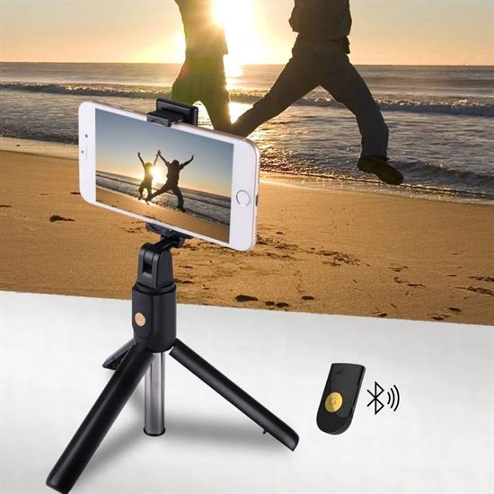 Sabitlenebilir Cep Telefon Tutucu  Ayarlanabilir Taşınabilir 3 Ayaklı Tripod Selfie Çubuğu