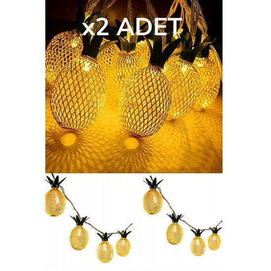 Dekoratif Pilli Pineapple Ananas Pilli Şerit Led Işık (1 Metre)