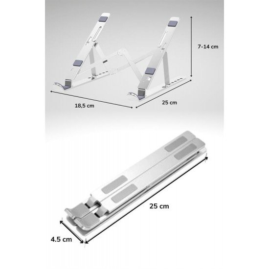 Ayarlanabilir Dizüstü Destek Tabanı Tamamen Katlanabilir Taşınabilir Laptop Yükseltici